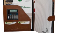 Carpetas para congreso curpiel con calculadora