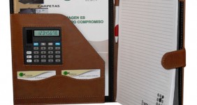 Carpetas para congreso curpiel con calculadora